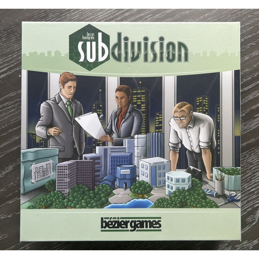 Subdivision Board Game by Lucas Hedgren 2015 Bezier Games, New and Sealed